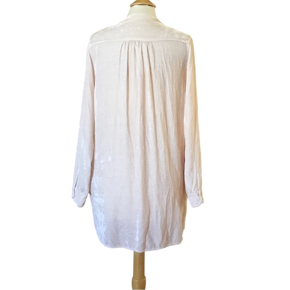 Free People x CP Shades Jacey Blush Pink Velvet Babydoll Tunic Mini Dress - Picture 3 of 9
